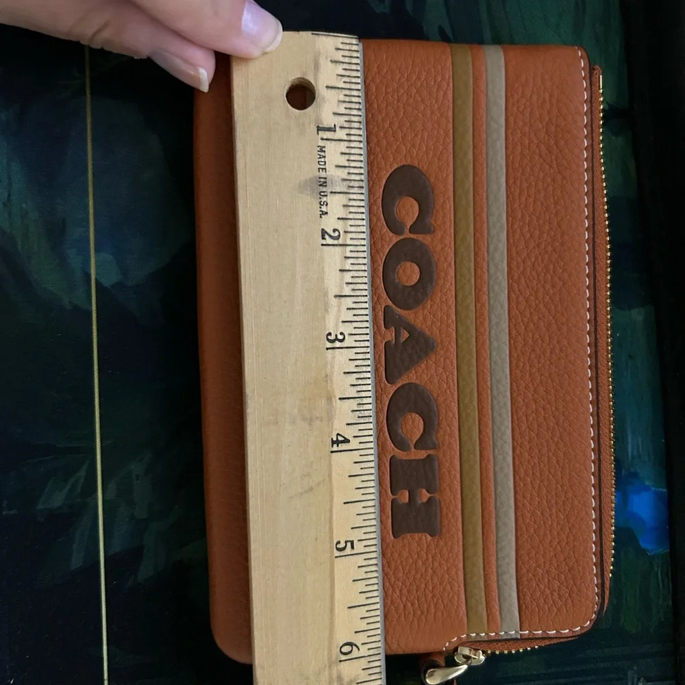 Coach Brown Wristlet with Logo - Picture 2 of 3